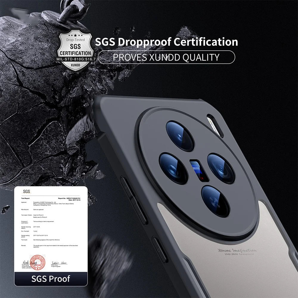 XUNDD For vivo X100s 5G Case Drop-Proof TPU + Acrylic Phone Cover - 6