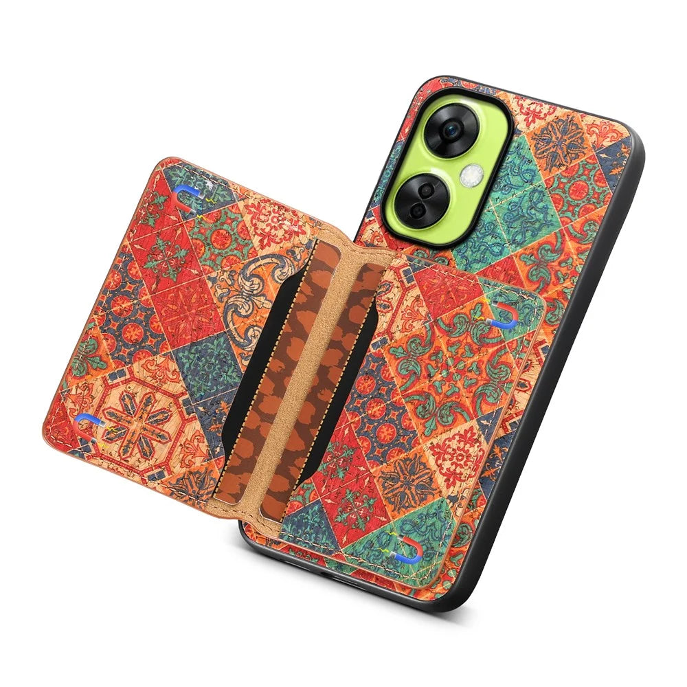 For OnePlus Nord CE 3 Lite 5G / N30 5G Kickstand Case Card Slot PU+TPU+PC Phone Shell - Winter / Blue - 4