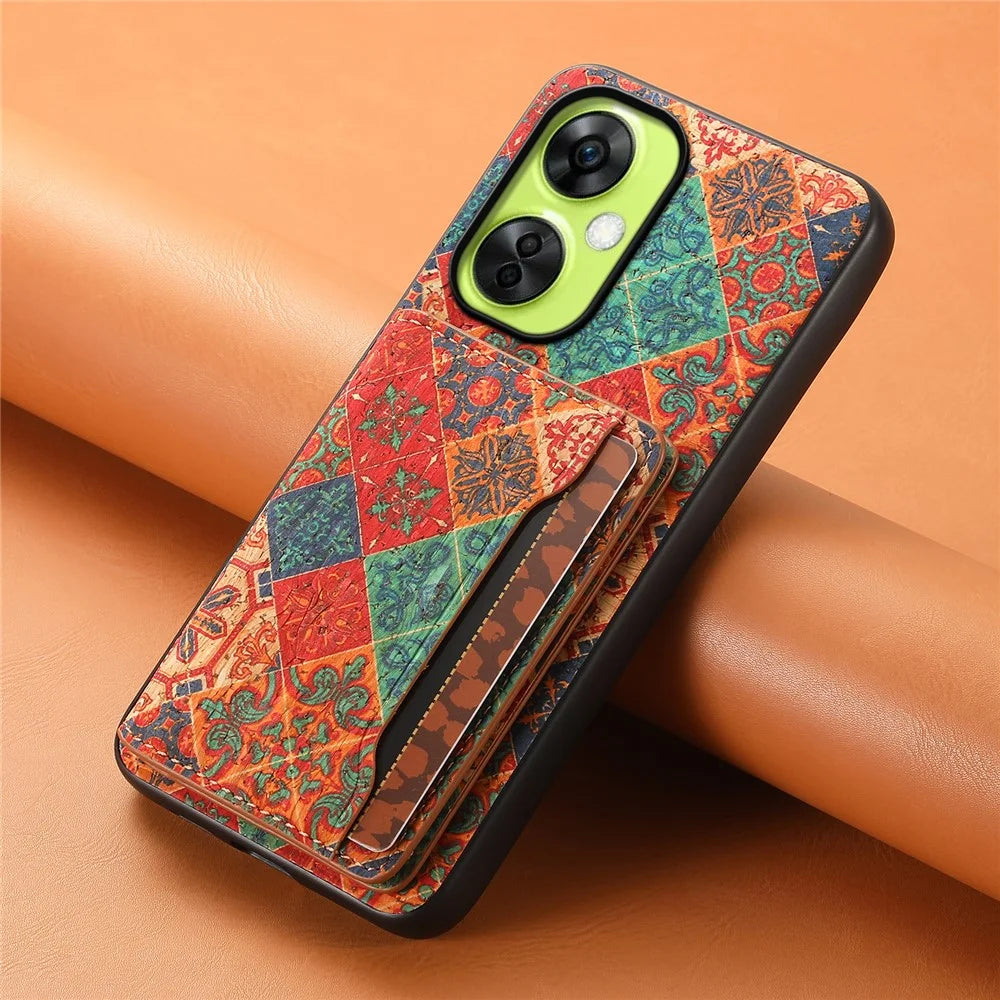 For OnePlus Nord CE 3 Lite 5G / N30 5G Kickstand Case Card Slot PU+TPU+PC Phone Shell - Winter / Blue - 6