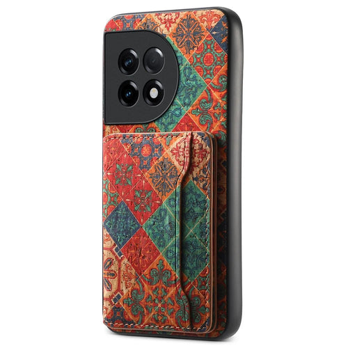 For OnePlus Ace 2 5G / 11R 5G Case Floral Pattern Card Slot Kickstand PU Covered Hybrid Phone Shell - Winter / Blue - 1