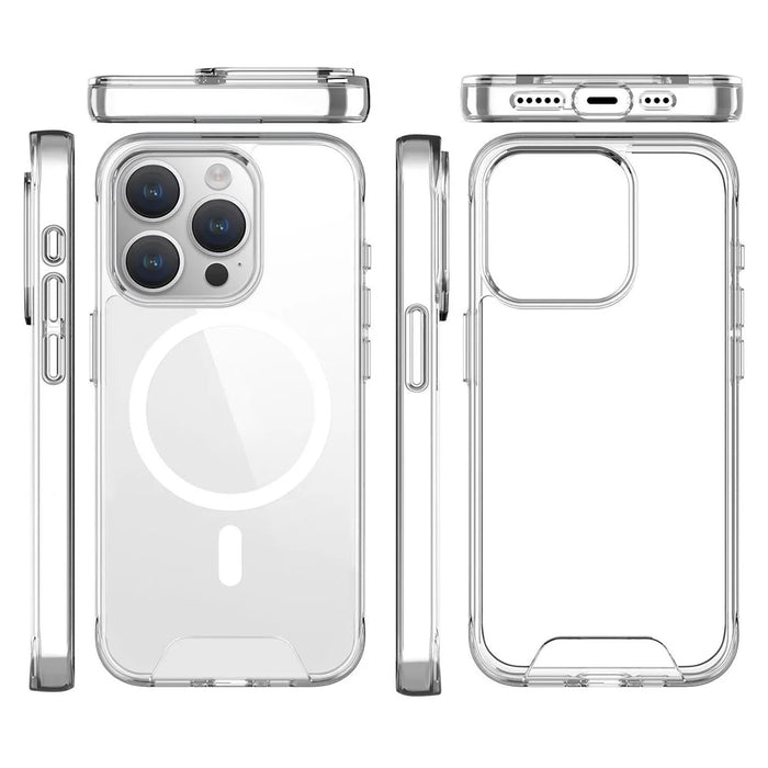 For iPhone 16 Pro Magnetic Case TPU+PC Drop Protection Phone Cover - 7