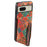 For Google Pixel 8 Case Floral Pattern Card Slot PU+TPU+PC Kickstand Phone Case - Winter / Blue - 2