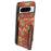 For Google Pixel 8 Pro Case Floral Pattern Card Slot Kickstand PU+TPU+PC Phone Shell - Summer / Red - 2