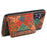 For Samsung Galaxy S23 FE Case with Card Holder Leather Flowers Pattern Phone Back Cover - Winter / Blue - 3