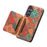 For Samsung Galaxy S23 FE Case with Card Holder Leather Flowers Pattern Phone Back Cover - Winter / Blue - 4