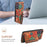 For Samsung Galaxy S23 FE Case with Card Holder Leather Flowers Pattern Phone Back Cover - Winter / Blue - 5