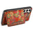 For Samsung Galaxy S23+ Case Floral Pattern Card Slot Kickstand Hybrid Phone Shell - Summer / Red - 3