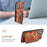 For Samsung Galaxy S23+ Case Floral Pattern Card Slot Kickstand Hybrid Phone Shell - Summer / Red - 5