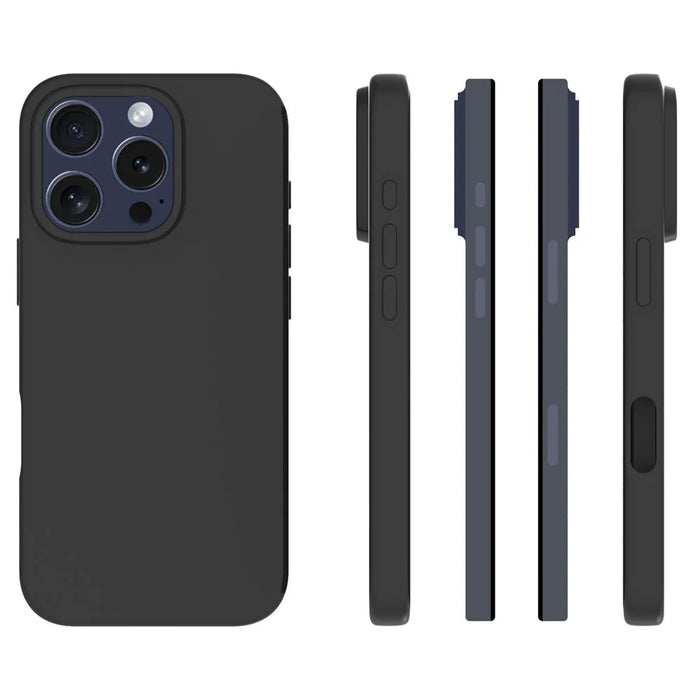 10Pcs  /  Pack for iPhone 16 Pro Case Matte TPU Shockproof Phone Back Cover - Black - 5