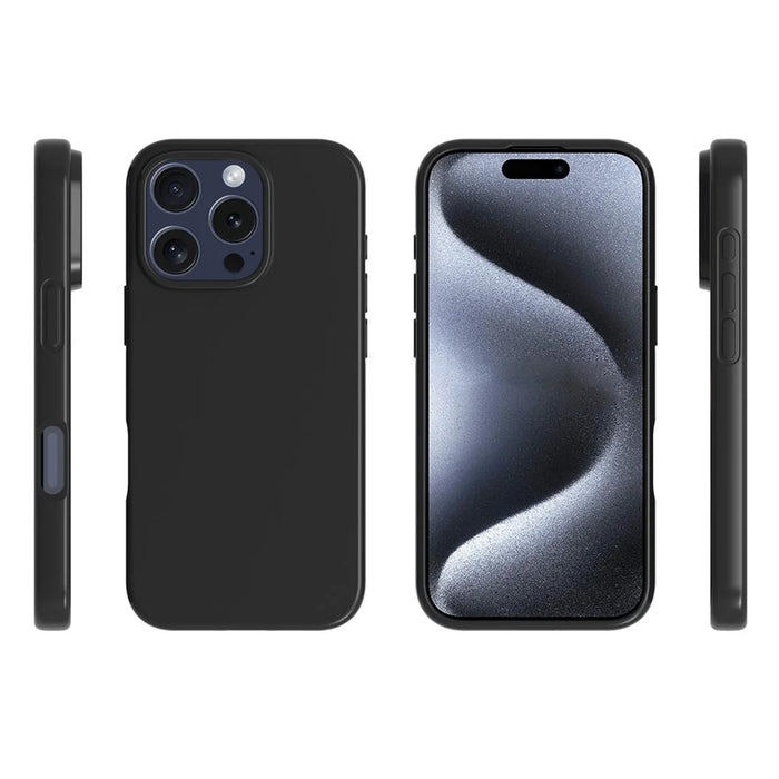 10Pcs  /  Pack for iPhone 16 Pro Case Matte TPU Shockproof Phone Back Cover - Black - 6