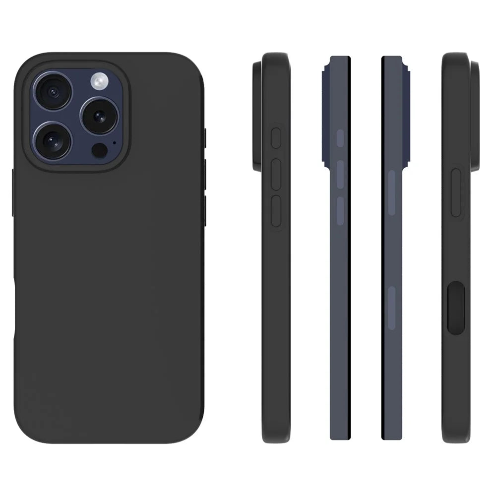 10Pcs  /  Pack for iPhone 16 Pro Max Case Matte TPU Shockproof Phone Back Cover - Black - 5