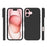 10Pcs  /  Pack for iPhone 16 Plus   Phone Case Shockproof Matte TPU Phone Back Cover - Black - 7