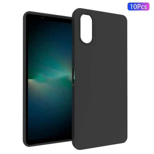 10Pcs / Pack For Sony Xperia 10 VI Case Matte TPU Shockproof Phone Back Cover - Black - 1