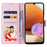 For Samsung Galaxy A32 4G (EU Version) Case Floral Design RFID Blocking Leather Phone Cover - Yellow Daisy - 2