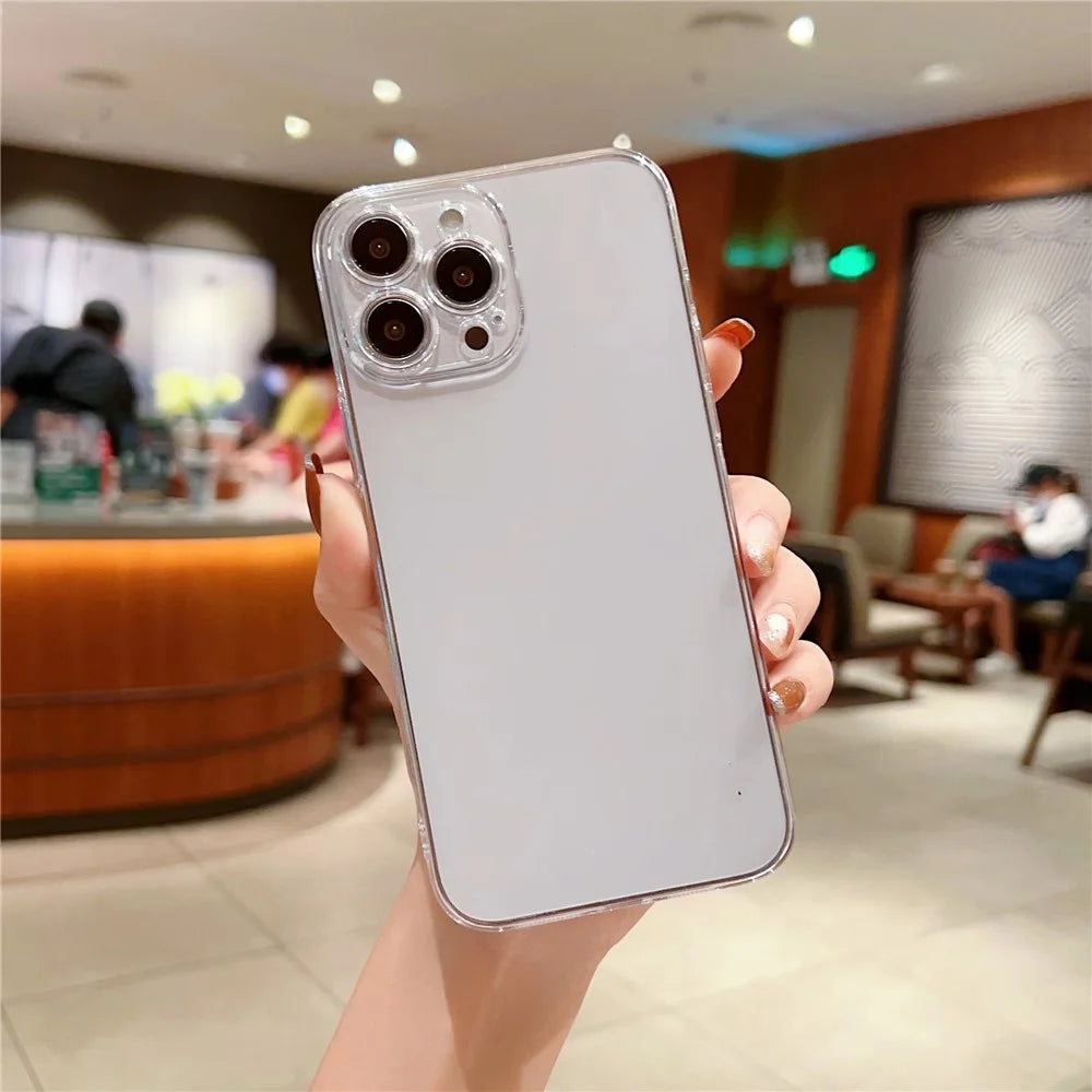 For iPhone 15 Pro   Phone Case Hard PC Transparent Mobile Phone Cover - 2