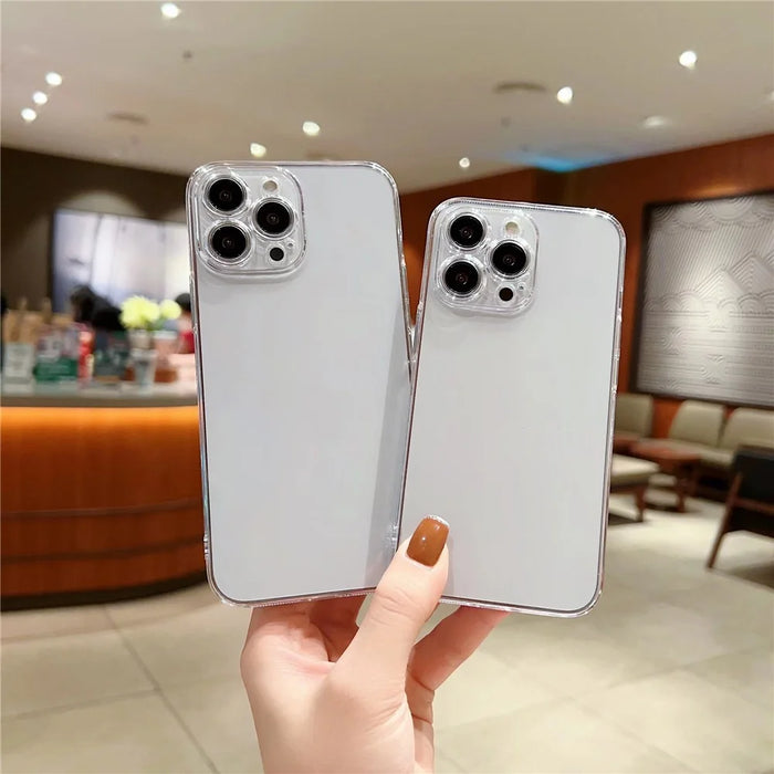 For iPhone 15 Pro Max Case Hard PC Transparent Protective Phone Cover - 5