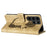 For Samsung Galaxy S23 Ultra Phone Case Cute Cat Imprint PU Leather Wallet Cover - Light Brown - 4