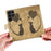 For Samsung Galaxy S23 Ultra Phone Case Cute Cat Imprint PU Leather Wallet Cover - Light Brown - 5