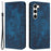 For Samsung Galaxy S23 Case Leather Magnetic Wallet Phone Cover Elephant Pattern - Blue - 1