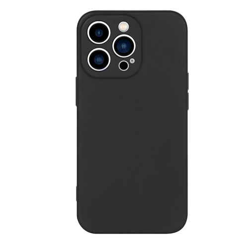 For iPhone 13 Pro 6.1 inch Rubberized TPU 2.2mm Thickness Anti-Drop Protective Shell Fiber Lining Anti-Scratch Cover - Black - 1