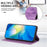 For Samsung Galaxy S25 / S24 Case Wallet PU Leather Phone Cover Elephant Pattern - Purple - 3