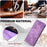 For Samsung Galaxy S25 / S24 Case Wallet PU Leather Phone Cover Elephant Pattern - Purple - 4
