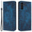 For Samsung Galaxy A54 5G Case Elephant Pattern Phone Leather Cover with Strap - Blue - 1