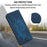 For Samsung Galaxy A54 5G Case Elephant Pattern Phone Leather Cover with Strap - Blue - 6