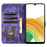 For Samsung Galaxy A34 5G Leather Case Butterfly Cat Pattern Phone Wallet Cover - Purple - 2