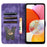 For Samsung Galaxy A14 4G / 5G Case Butterfly Cat Pattern Wallet Leather Phone Cover - Purple - 2