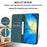 For Samsung Galaxy A55 5G Case Leather Wallet Phone Cover with Wrist Strap - Green - 2