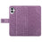 For iPhone 16 Plus Case Imprinted Mandala Pattern Stand Leather Phone Cover - Purple - 6