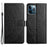 For iPhone 16 Pro Max Case Wallet PU Leather Mandala Pattern Phone Cover with Strap - Black - 1