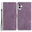 For iPhone 16 Case Card Holder Shockproof PU Leather Phone Cover - Purple - 1