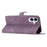 For iPhone 16 Case Card Holder Shockproof PU Leather Phone Cover - Purple - 3