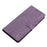 For iPhone 16 Case Card Holder Shockproof PU Leather Phone Cover - Purple - 4