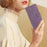 For iPhone 16 Case Card Holder Shockproof PU Leather Phone Cover - Purple - 6