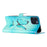 For iPhone 16 Pro Max Case Pattern Print PU Leather Card Slots Phone Cover with Wrist Strap - Blue Butterfly - 4