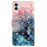 For iPhone 16 Case PU Leather 3D Pattern Printing Phone Wallet Cover - Pink Blue Marble - 7