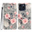 For iPhone 16 Pro Case 3D Pattern Print Leather Wallet Flip Phone Cover - Flowers - 1