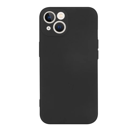 Rubberized Phone Cover For iPhone 13 6.1 inch, Anti-wear 2.2mm Thickness Soft TPU Protective Phone Case with Fiber Lining - Black - 1