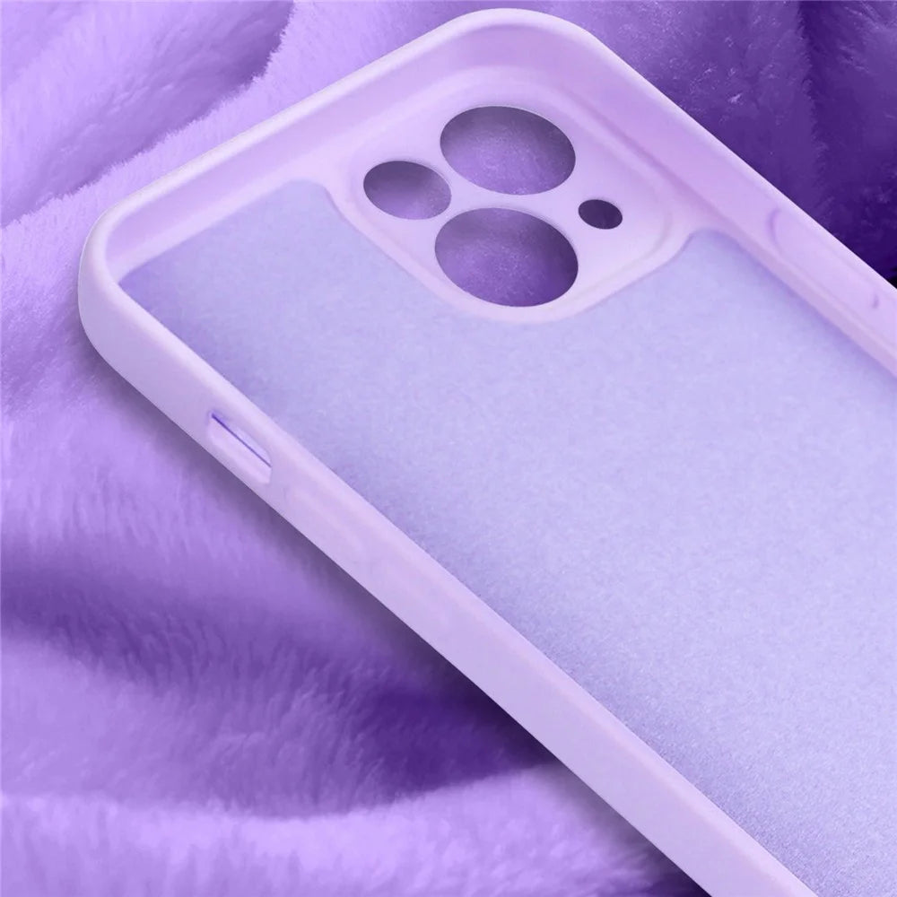 Rubberized Phone Cover For iPhone 13 6.1 inch, Anti-wear 2.2mm Thickness Soft TPU Protective Phone Case with Fiber Lining - Black - 4