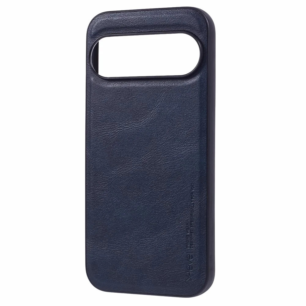 X-LEVEL Bojue-3 Series For Google Pixel 9 / 9 Pro Cell Phone Case PU Leather Coated TPU Cover - Blue - 3