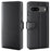 For Google Pixel 7 5G Phone Cases Genuine Split Leather Wallet Mobile Cover Stand - Black - 1