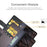 For Google Pixel 7a Phone Cases Genuine Split Leather Wallet Mobile Cover Stand - Black - 7