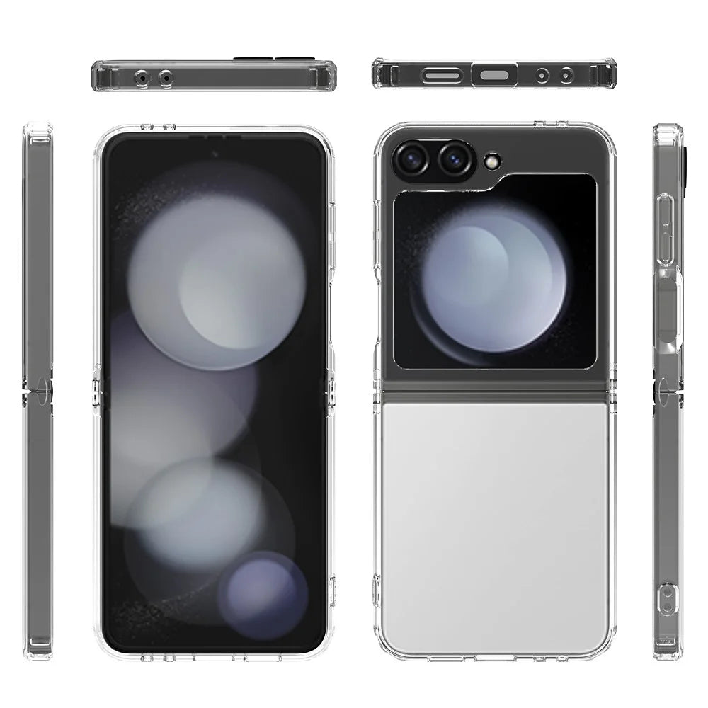 For Samsung Galaxy Z Flip7 FE 5G / Z Flip6 5G Case TPU+Acrylic Clear Phone Cover, One-Piece Design - 3