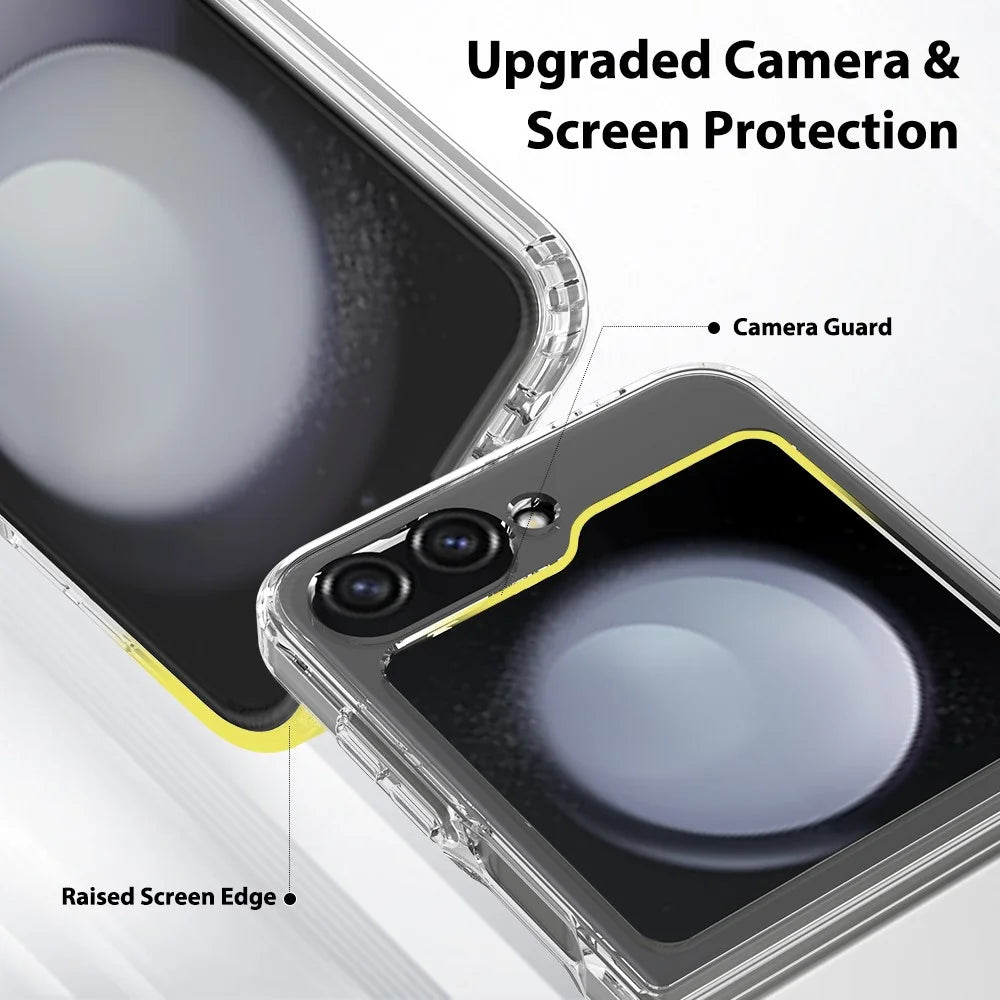 For Samsung Galaxy Z Flip7 FE 5G / Z Flip6 5G Case TPU+Acrylic Clear Phone Cover, One-Piece Design - 7