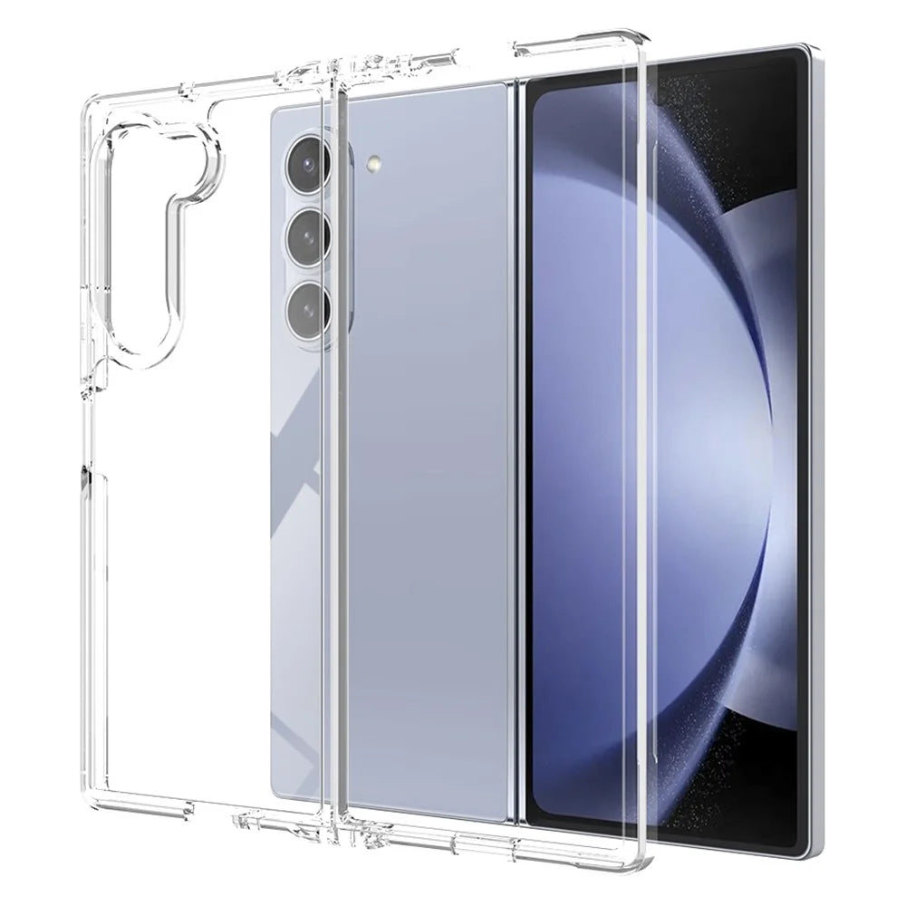 For Samsung Galaxy Z Fold6 5G Clear Case TPU+Acrylic Anti-Scratch Phone Cover - 1