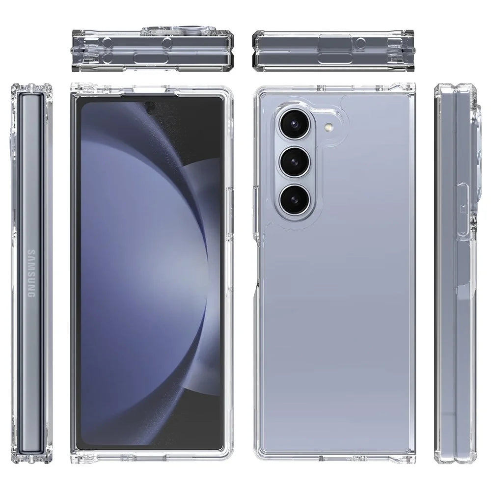 For Samsung Galaxy Z Fold6 5G Clear Case TPU+Acrylic Anti-Scratch Phone Cover - 3