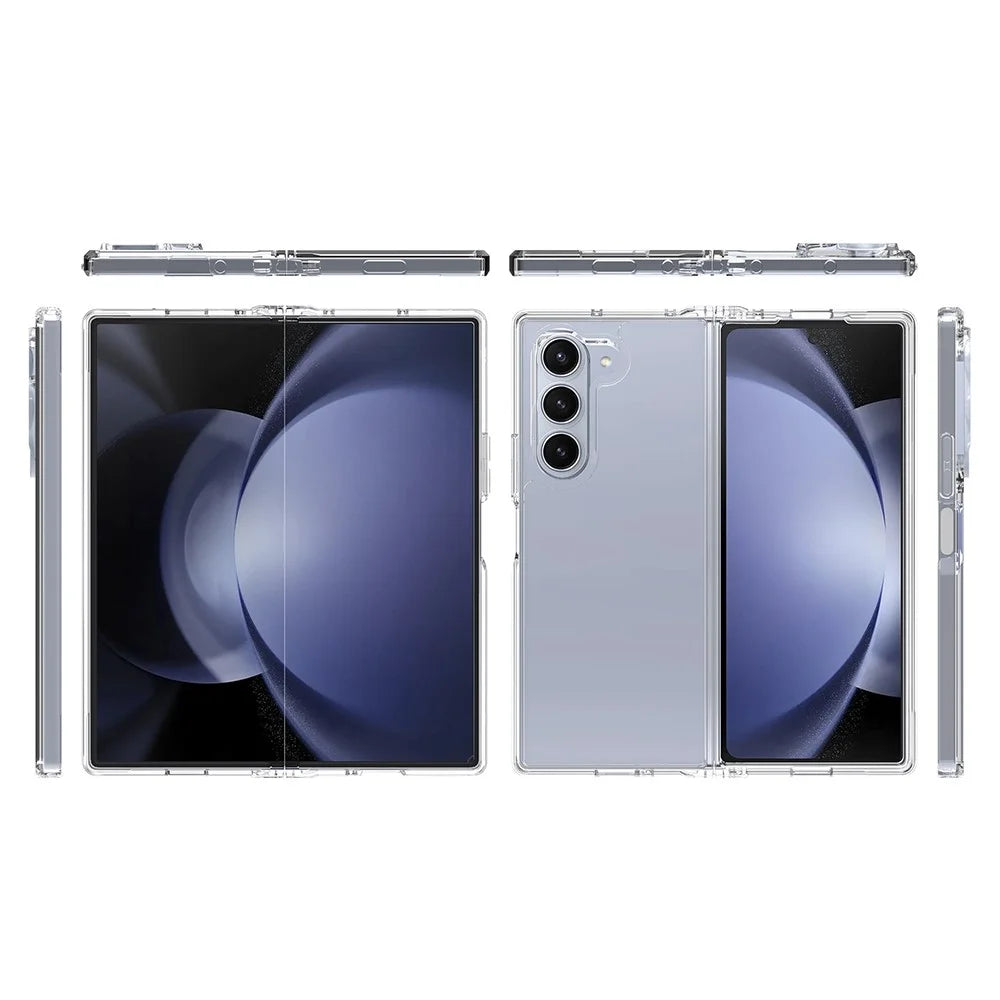 For Samsung Galaxy Z Fold6 5G Clear Case TPU+Acrylic Anti-Scratch Phone Cover - 4